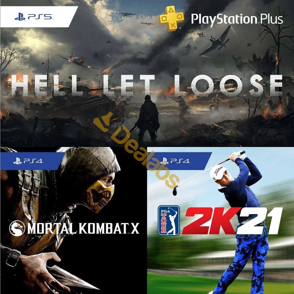 В октябре подписчикам PS Plus раздадут Hell Let Loose, Mortal Kombat X и PGA 2k21