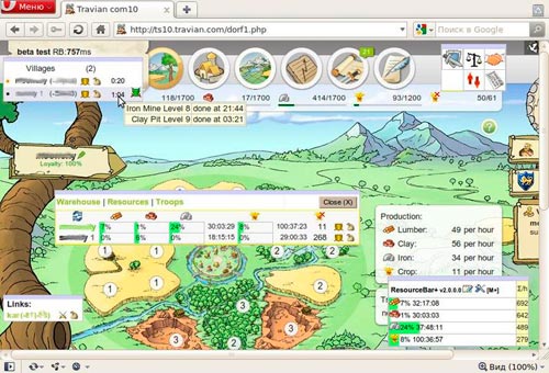 Travian resource bar plus Travian resource bar plus